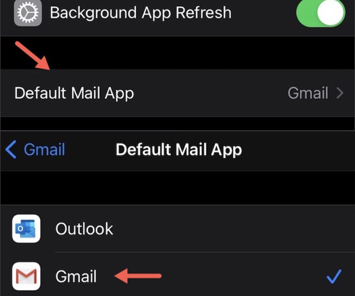 Gmail como la aplicación predeterminada de tu iphone
